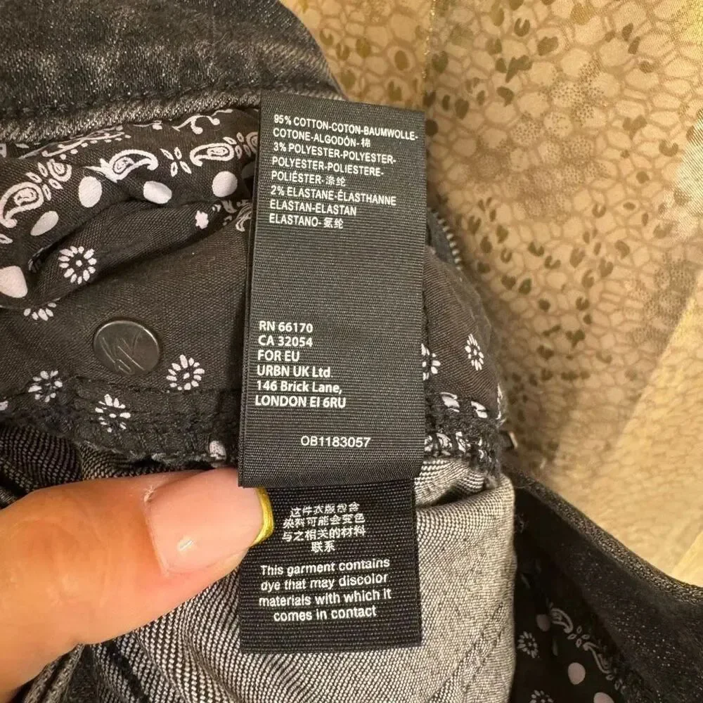 Free People We The Free Black Faded Skinny Jeans Curvy High Rise Size 25